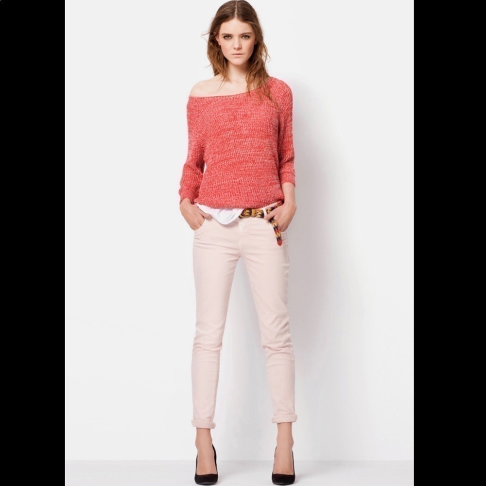 AEO•red chunky cropped sweater